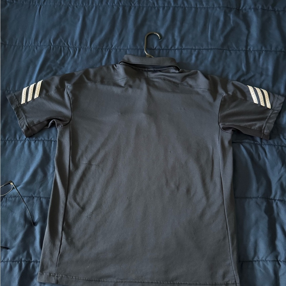 Men’s short sleeve, Adidas polo shirt, blue. Medium